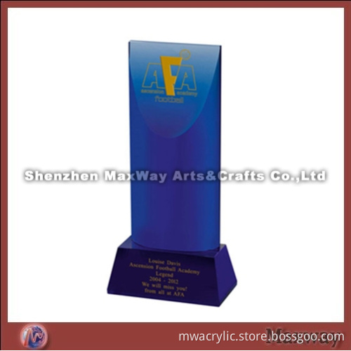 Blue Cheap High Grade Acrylic Awards
